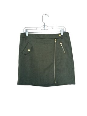 J.Crew Factory Olive Green Wool Blend Moto Mini Skirt Size 6 | NWT